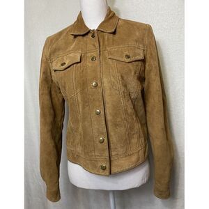 Willi Smith Women's Lightweight Leather Suede‎ Vintage Jacket Size Small
